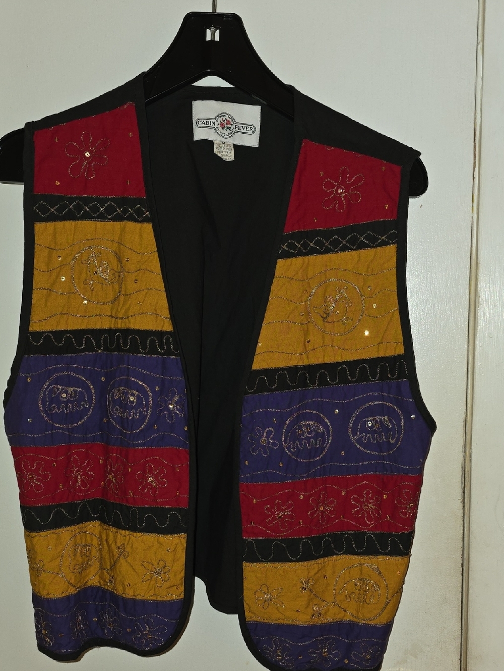 Embroidered Patchwork Vest - Multicolor
